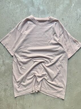 90s Vintage Pink Blank Single Stitch Men’s Tshirt XL 24x31